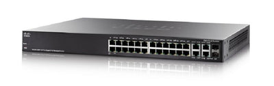 SG300-28PP-K9-NA - Cisco Small Business SG300-28PP Managed Switch, 26 Gigabit/2 Mini GBIC Combo Ports, 180w PoE - New