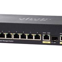 SG350-10MP-K9-NA - Cisco Small Business SG350-10MP Managed Switch, 8 Gigabit Ehternet and 2 Gigabit SFP Combo Ports, 124w PoE - New