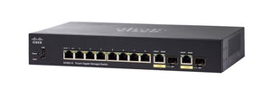 SG350-10P-K9-NA - Cisco Small Business SG350-10P Managed Switch, 8 Gigabit Ehternet and 2 Gigabit SFP Combo Ports, 62w PoE - New