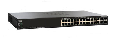 SG350-28-K9-NA - Cisco Small Business SG350-28 Managed Switch, 24 Gigabit with 2 Gigabit SFP Combo & 2 SFP Ports - New