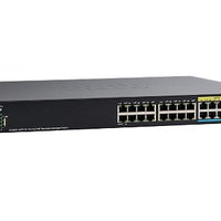 SG350X-24PV-K9-NA - Cisco SG350X-24PV Stackable Managed Switch, 16 Gigabit PoE+ with 8 5Gig PoE+ and 4 10Gig Ports, 375w PoE - New