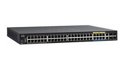 SG350X-48PV-K9-NA - Cisco SG350X-48PV Stackable Managed Switch, 40 Gigabit PoE+ with 8 5Gig PoE+ and 4 10Gig Ports, 740w PoE - Refurb'd