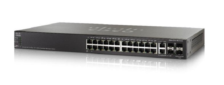 SG550X-24MP-K9-NA - Cisco SG550X-24MP Stackable Managed Switch, 24 Gigabit PoE+ and 4 10Gig Ethernet Ports, 382w PoE - New