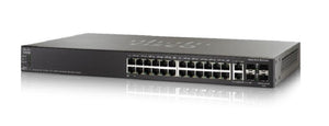 SG550X-24P-K9-NA - Cisco SG550X-24P Stackable Managed Switch, 24 Gigabit PoE+ and 4 10Gig Ethernet Ports, 195w PoE - New