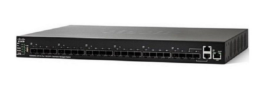 SG550XG-24F-K9-NA - Cisco SG550X-24F Stackable Managed Switch, 24 10Gig Ethernet SFP+ and 2 10Gig Ethernet 10GBase-T Ports - Refurb'd