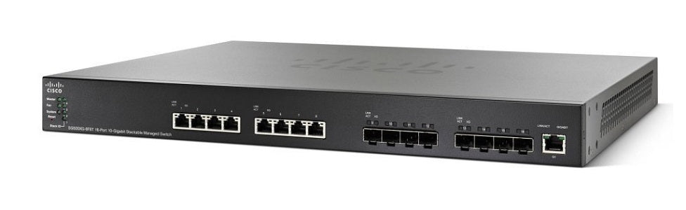 SG550XG-8F8T-K9-NA - Cisco SG550X-8F8T Stackable Managed Switch, 8 10Gig Ethernet 10GBase-T and 8 10Gig Ethernet SFP+ Ports - New