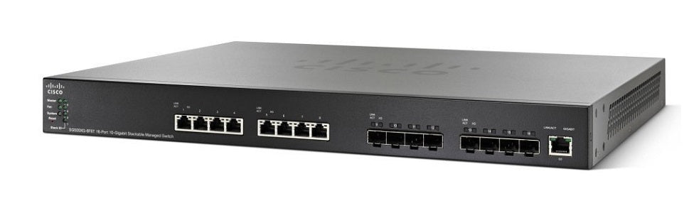 SG550XG-8F8T-K9-NA - Cisco SG550X-8F8T Stackable Managed Switch, 8 10Gig Ethernet 10GBase-T and 8 10Gig Ethernet SFP+ Ports - Refurb'd