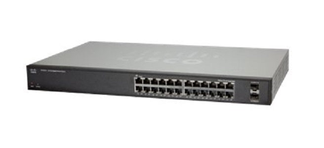 SLM2024PT-NA - Cisco SG200-26P Small Business Smart Switch, 24 Gigabit/2 Combo Mini GBIC Ports, PoE - Refurb'd