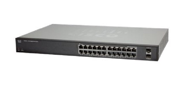 SLM2024T-NA - Cisco SG200-26 Small Business Smart Switch, 24 Gigabit/2 Combo Mini GBIC Ports - New