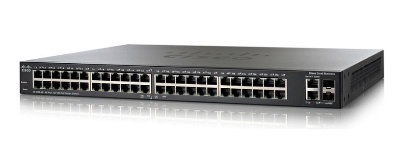 SLM248PT-NA - Cisco SF200-48P Small Business Smart Switch, 48 Port 10/100, PoE - Refurb'd
