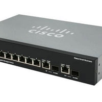 SRW2008P-K9-NA - Cisco Small Business SG300-10P Managed Switch, 8 Gigabit/2 Combo Mini GBIC Ports, 62w PoE - New