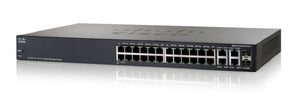 SRW2024-K9-NA - Cisco Small Business SG300-28 Managed Switch, 26 Gigabit/2 Combo Mini GBIC Ports - New