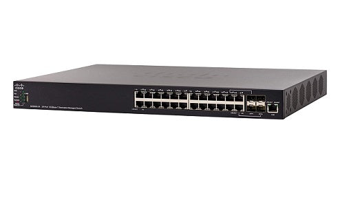 SX550X-24-K9-NA - Cisco SG550X-24 Stackable Managed Switch, 24 10Gig Ethernet 10GBase-T and 4 10Gig Ethernet SFP+ Ports - New