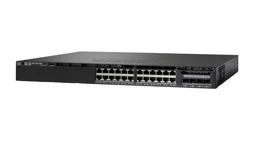 WS-C3650-24PS-E - Cisco Catalyst 3650 Switch 24 Port PoE+, 4 x 1G Fixed Uplink, IP Services - New