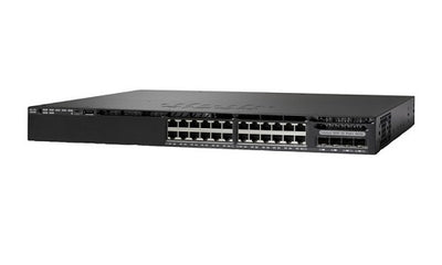 WS-C3650-24PS-E - Cisco Catalyst 3650 Switch 24 Port PoE+, 4 x 1G Fixed Uplink, IP Services - Refurb'd