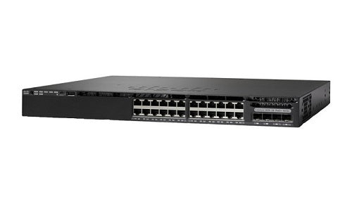 WS-C3650-24PS-S - Cisco Catalyst 3650 Switch 24 Port PoE+, 4 x 1G Fixed Uplink, IP Base - Refurb'd