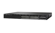WS-C3650-24PWD-S - Cisco Catalyst 3650 Switch 24 Port PoE Bundle, 2 x 10G Uplink, w/5 AP licenses, IP Base - Refurb'd