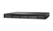 WS-C3650-48FQ-S - Cisco Catalyst 3650 Switch 48 Port PoE+, 4 x 10G Uplink, IP Base - Refurb'd