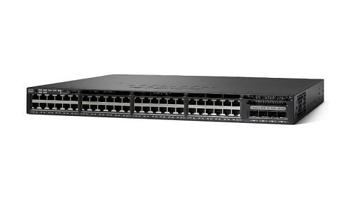 WS-C3650-48TS-L - Cisco Catalyst 3650 Switch 48 Port Data, 4 x 1G Uplink, LAN Base - New