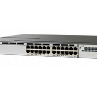 WS-C3850-24P-S - Cisco Catalyst 3850 Switch 24 Port PoE+, IP Base - New