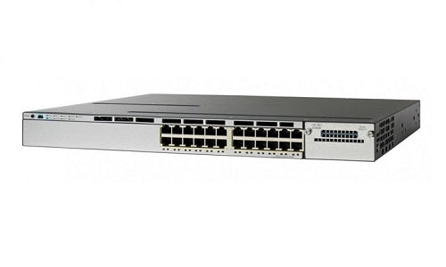 WS-C3850-24P-S - Cisco Catalyst 3850 Switch 24 Port PoE+, IP Base - New