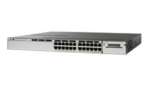 WS-C3850-24P-S - Cisco Catalyst 3850 Switch 24 Port PoE+, IP Base - New