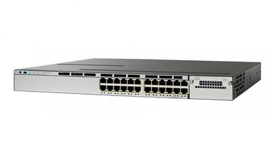 WS-C3850-24P-S - Cisco Catalyst 3850 Switch 24 Port PoE+, IP Base - Refurb'd