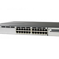 WS-C3850-24PW-S - Cisco Catalyst 3850 Switch 24 Port PoE+, IP Base with 5 AP Licenses - Refurb'd