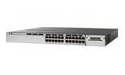 WS-C3850-24PW-S - Cisco Catalyst 3850 Switch 24 Port PoE+, IP Base with 5 AP Licenses - Refurb'd
